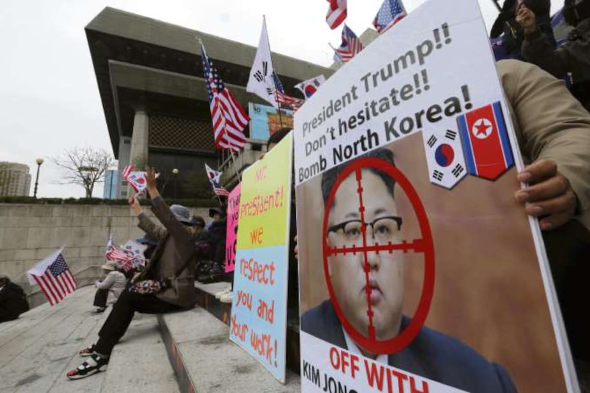 En Seúl, una protesta contra la cumbre entre Kim y Trump