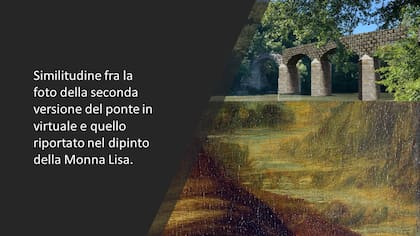 En su exposición, el historiador aseguró que “aunque en las últimas décadas las hipótesis indicaban que el puente de la pintura era el de A Buriano, también en Arezzo, o el de Bobbio, en provincia de Piacenza, esto es un error. El verdadero puente es el de Laterina"