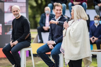 En su lanzamiento como precandidato a diputado nacional por la provincia de Buenos Aires, Diego Santilli se mostró rodeado de aliados