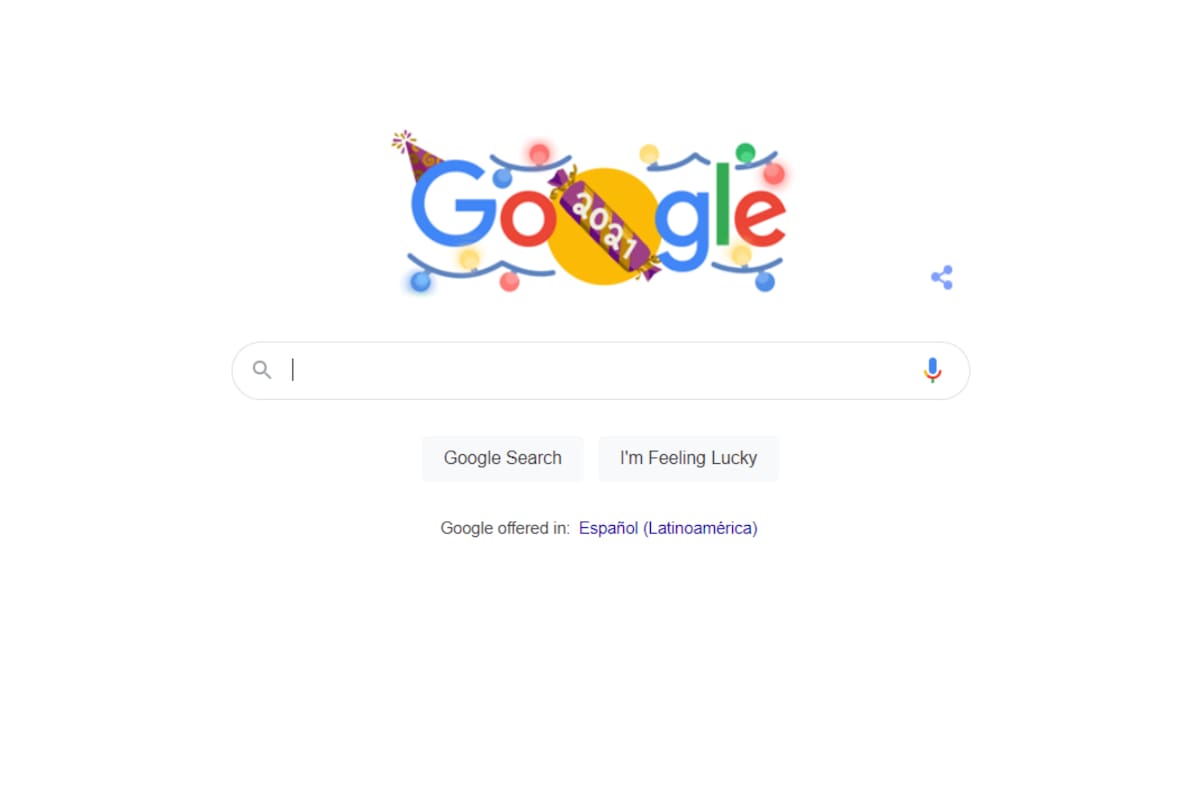En su nuevo doodle, Google conmemora la despedida del 2021 y la llegada del 2021 según el calendario gregoriano