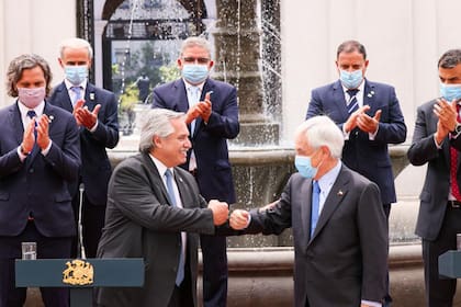 Alberto Fernández se reunió en el Palacio de La Moneda con el mandatario chileno, Sebastián Piñera