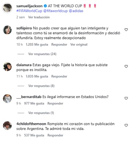 En su publicación más reciente, muchos argentinos comentaron su tristeza por la difusión del "racismo"