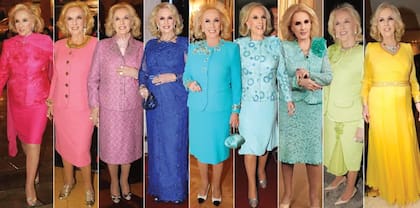 En su ropero, "Chiquita" guarda un rico abanico de vestidos que "desfila" en cada uno de los eventos marcados por su apretada agenda.