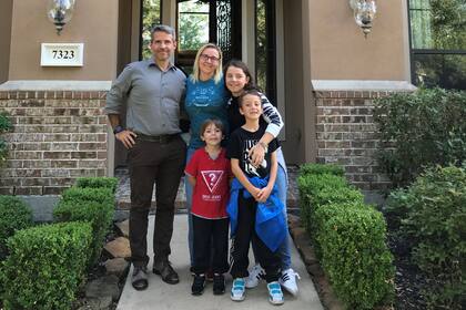 En su última casa en Houston.