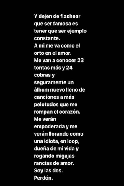 En sus Instagram Stories, Jimena Barón pidió que no la idealicen por ser famosa