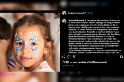 En sus redes sociales, Benjamín recuerda a su hija (Foto Instagram @benjaminvicuna.ok)