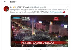 En Twitter celebraron que "Fran" se quedara con el primer lugar en La Voz Argentina