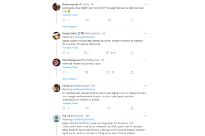 En Twitter se generó un fuerte debate por el precio del kilo de carne y la diferencia salarial entre ambos países
