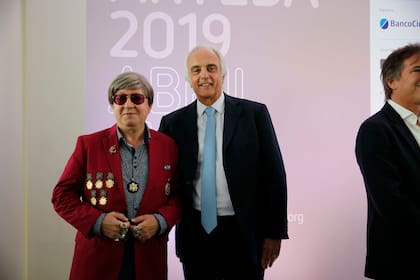 El artista Benito Laren con Luis Incera