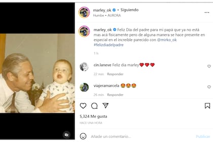 En un emotivo posteo, Marley recordó a su padre