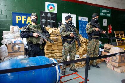En un horno pirolítico de Ezeiza quemaron de casi dos toneladas de estupefacientes incautados por fuerzas de seguridad federales