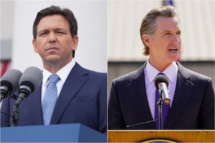 En un informe de PEN America, la organización sin fines de lucro sostiene que para Ron DeSantis y Gavin Newsom, gobernadores de Florida y California, respectivamente, sus estados funcionan como laboratorios de normas