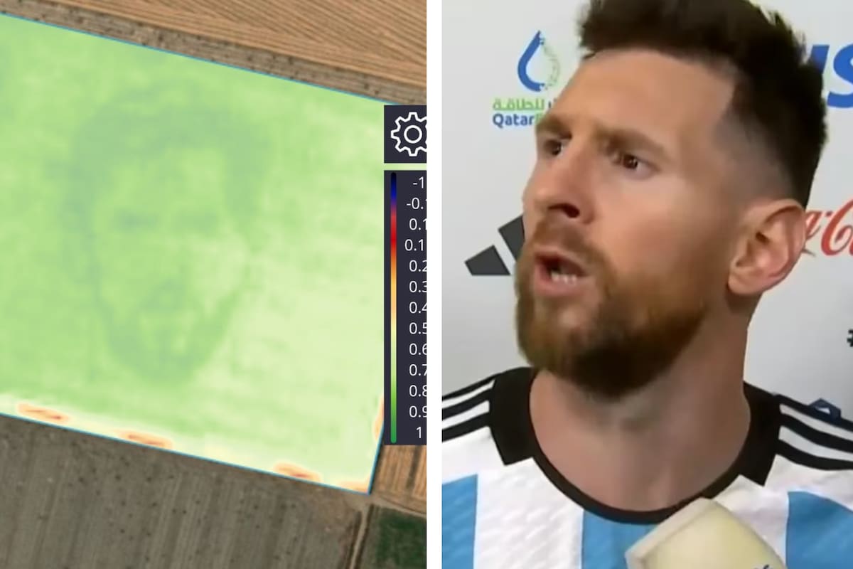 En un lote de maíz tenían previsto hacer imágenes desde el aire, pero el clima jugó una mala pasada