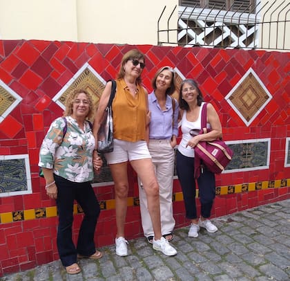 En un viaje con amigas.