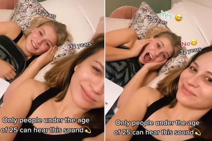 En un video que se viralizó en TikTok, dos mujeres de distinta edad muestran su reacción al ruido