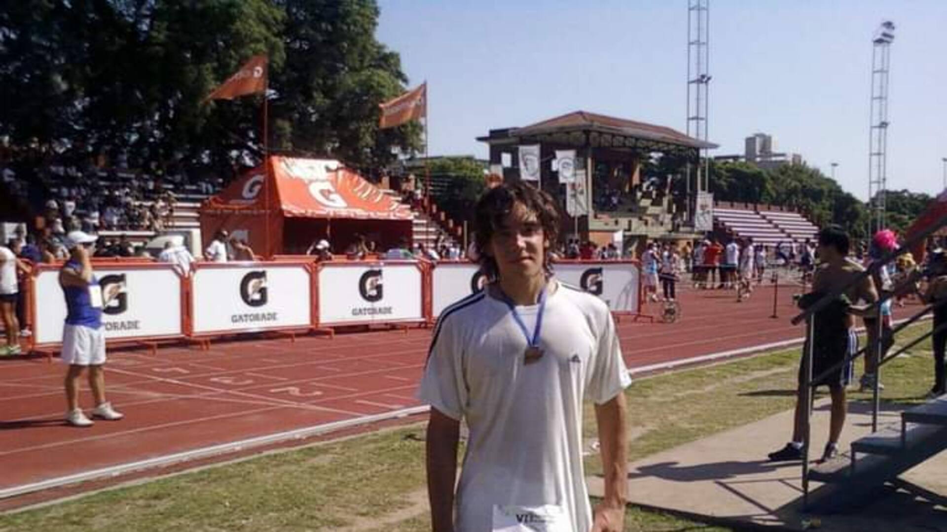 En una carrera en Rosario, en plena adolescencia.