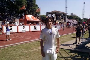 En una carrera en Rosario, en plena adolescencia.