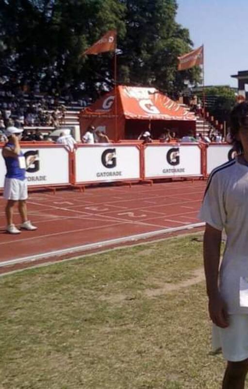 En una carrera en Rosario, en plena adolescencia.
