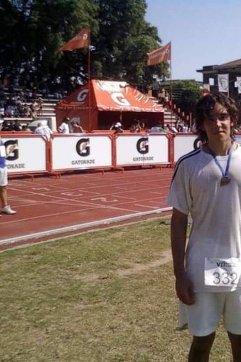 En una carrera en Rosario, en plena adolescencia.