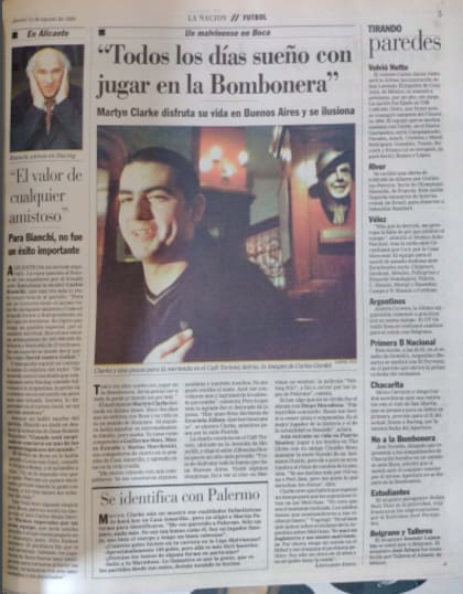 En una de las entrevistas que brindó a LA NACION sostuvo que su sueño era "jugar en La Bombonera"