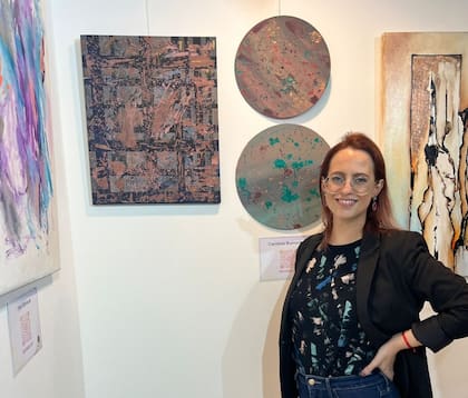 En una de sus exposiciones.