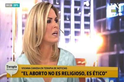 En una extensa charla que tuvo en Terapia de Noticias (LN+), Viviana Canosa contó que quiere dedicarse a la política y habló del proyecto para legalizar el aborto