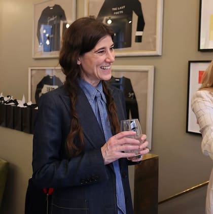 En uno de los eventos de marca de ropa: "Bella Freud"