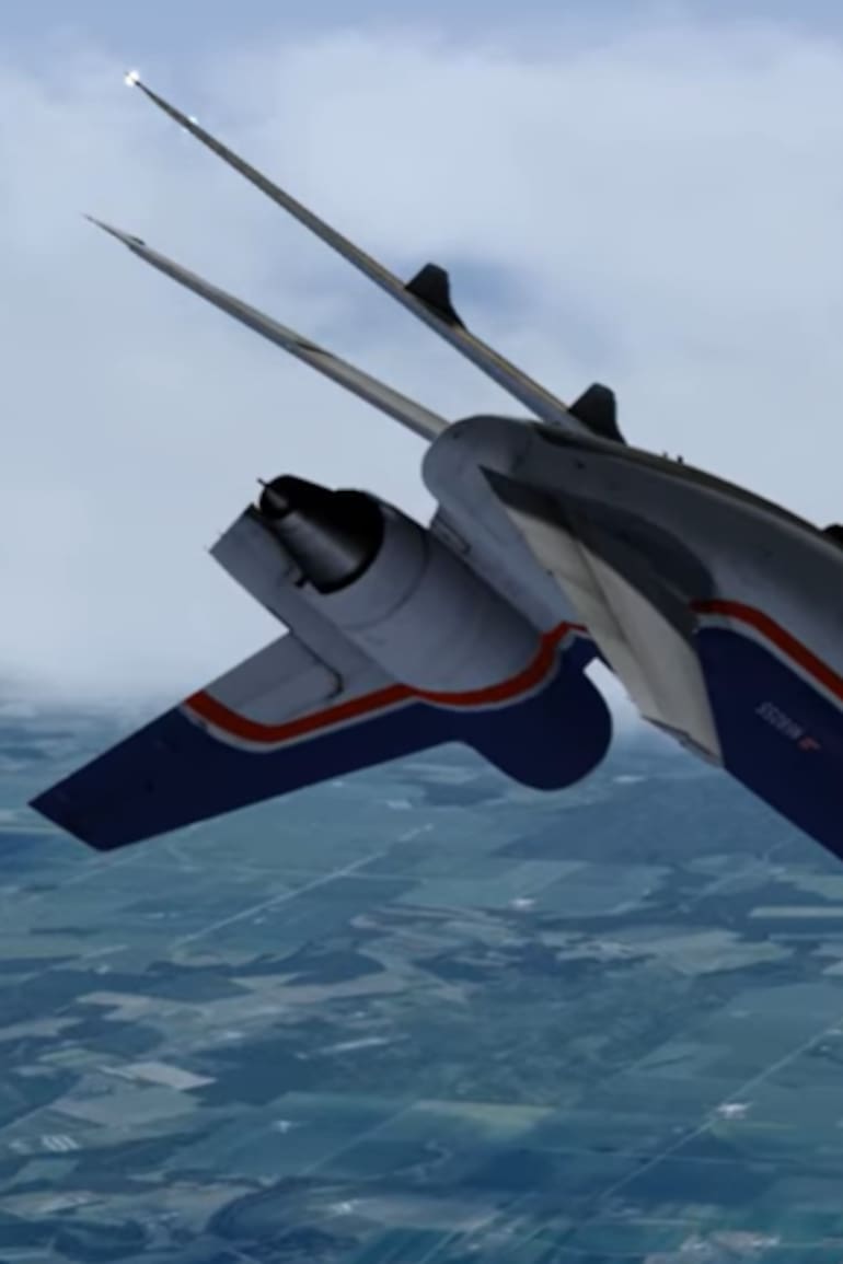 En uno de los movimientos que realizó Tucker, el avión quedó prácticamente invertido a casi 20.000 pies, algo inédito para un DC-10