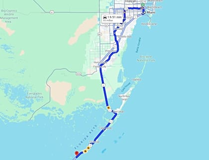En vehículo, el traslado es de menos de dos horas desde Miami