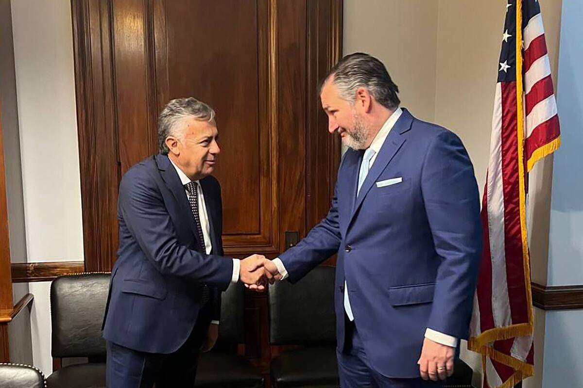 En Washington, Cornejo se reunió con Ted Cruz, el senador republicano que quiere sancionar a Cristina: busca que no pueda ingresar a EE.UU. por sus causas judiciales
