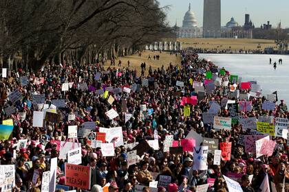 En Washington, miles de personas se movilizaron ayer por la segunda Marcha de las Mujeres