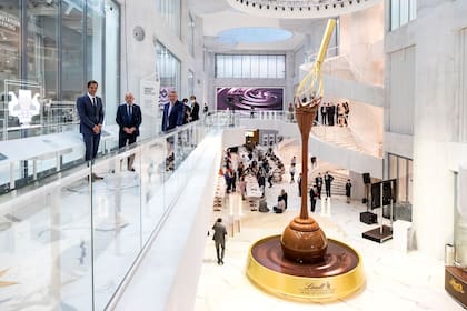 Roger Federer estuvo presente en la inauguración del nuevo museo de Lindt