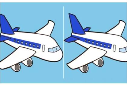 Encontrá las tres diferencias entre un avión y el otro en menos de 15 segundos