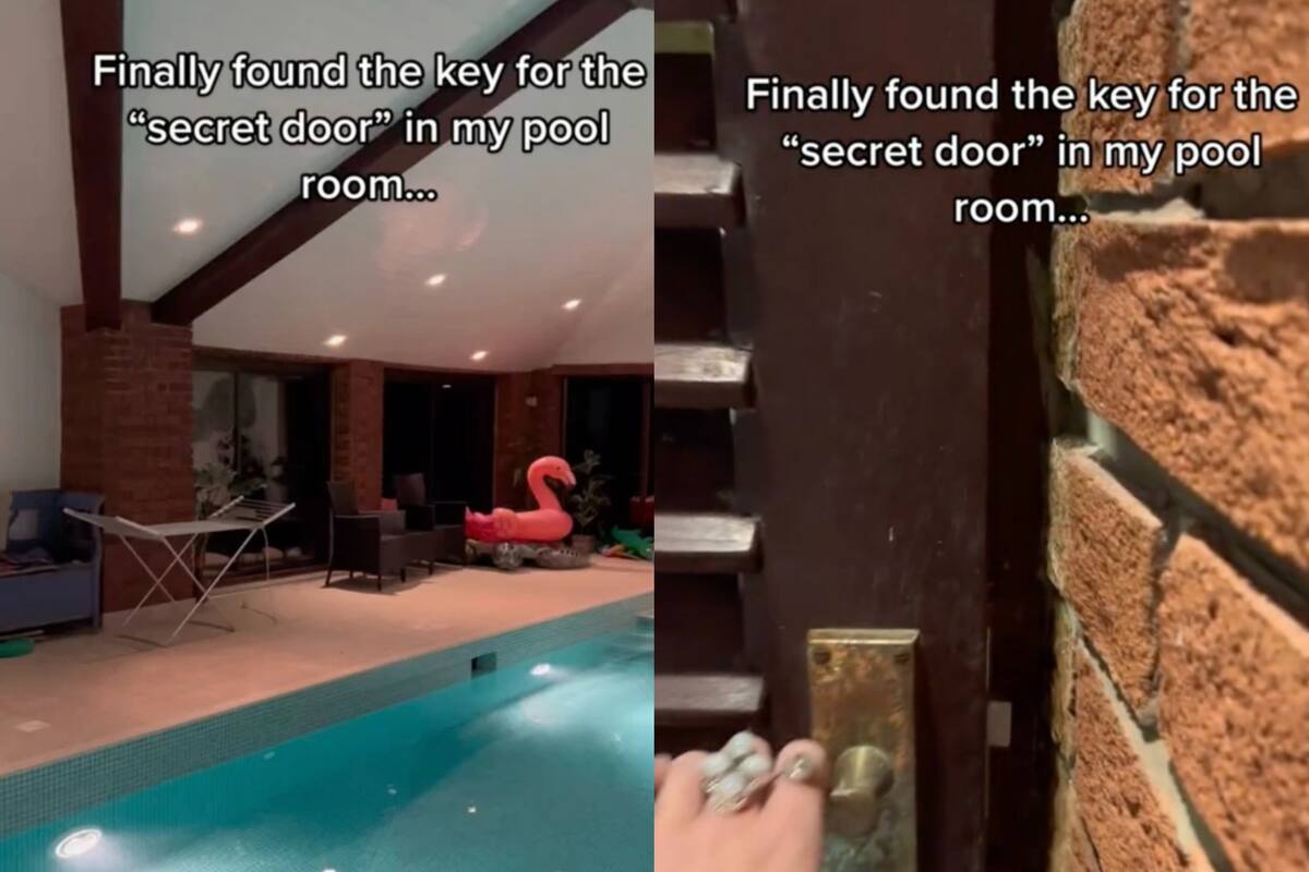 Encontró la llave de una habitación que se encontraba en el sector de la pileta y ubicó una reliquia impensada