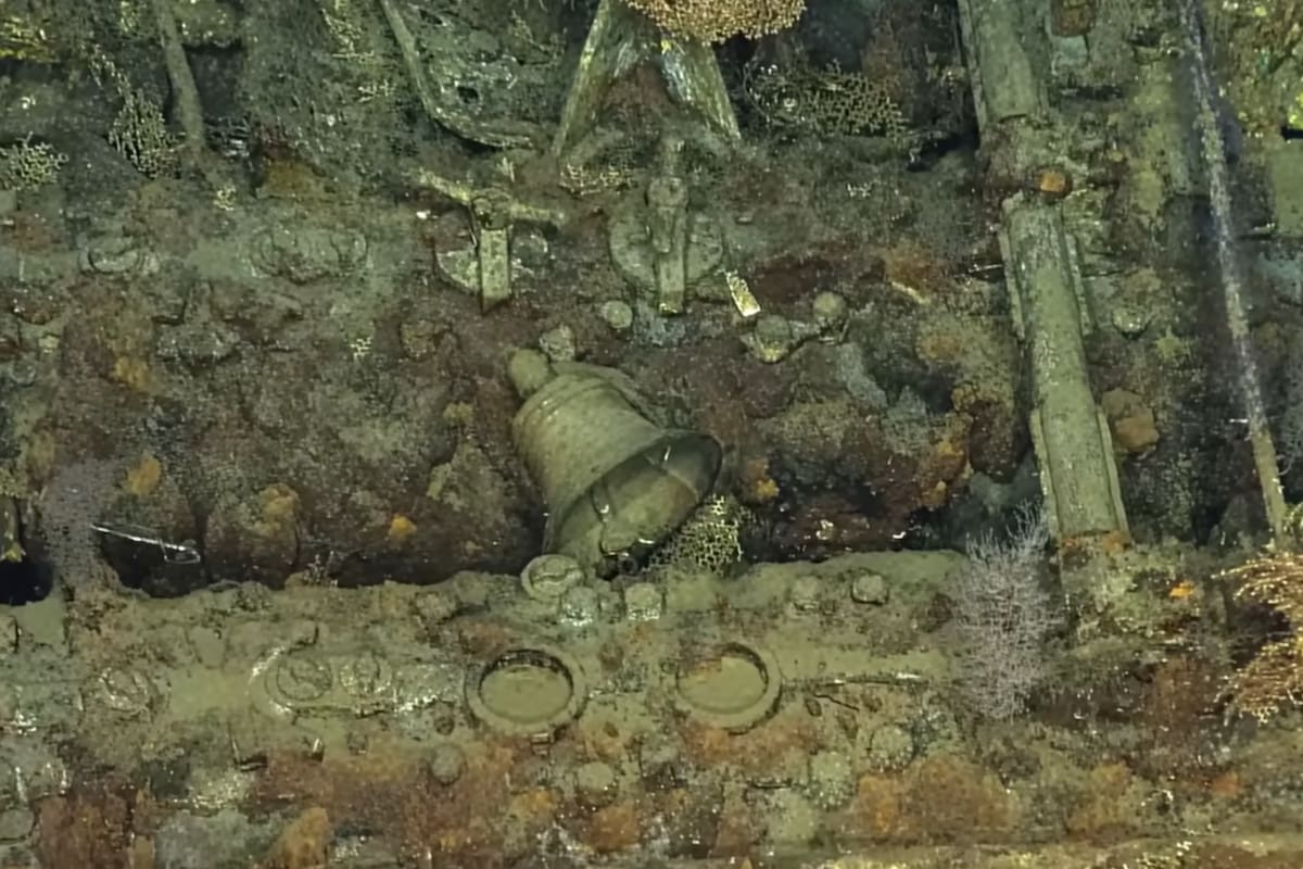 Encuentran pieza clave del USS DeHaven, un barco estadounidense hundido durante la Segunda Guerra Mundial