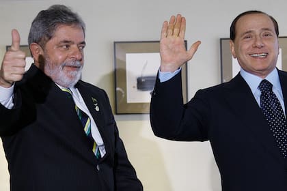 Encuentro de Luiz Inácio Lula da Silva y Silvio Berlusconi, en Roma