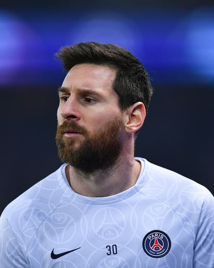 Enfocado. Lionel Messi entrando en calor para el duelo de ida ante Bayern Munich