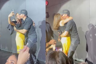 Enrique Iglesias besó apasionadamente a una fanática y las redes estallaron