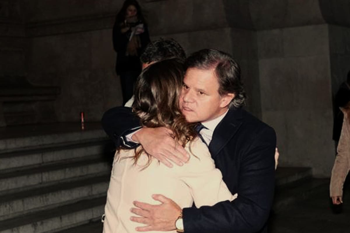 Enrique Sacco al salir de los tribunales