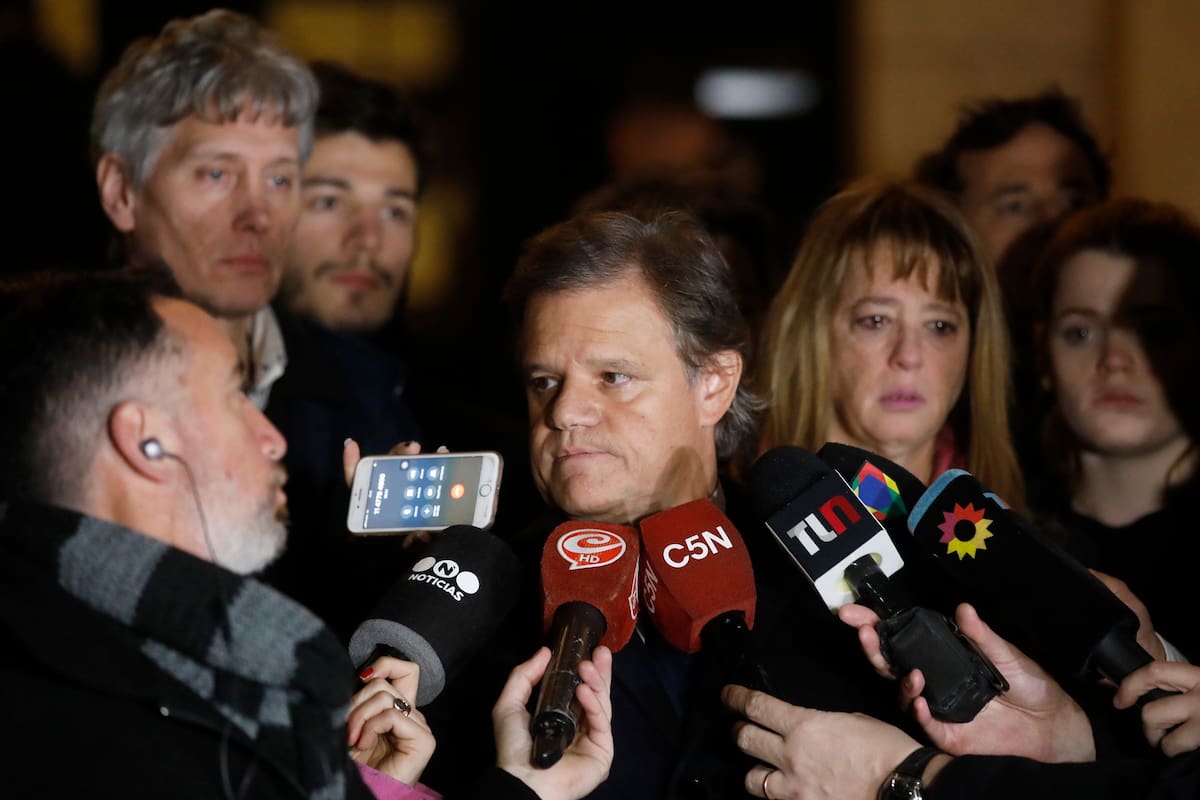 Enrique Sacco habló con la prensa al finalizar el juicio