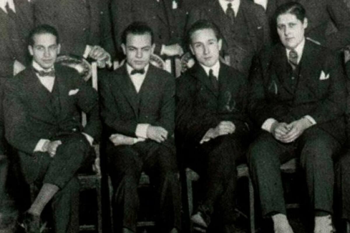 Enrique Susini, César Guerrico, Luis Romero Carranza y Miguel Mujica, fueron los encargados de realizar la transmisión. Fuente: SAL