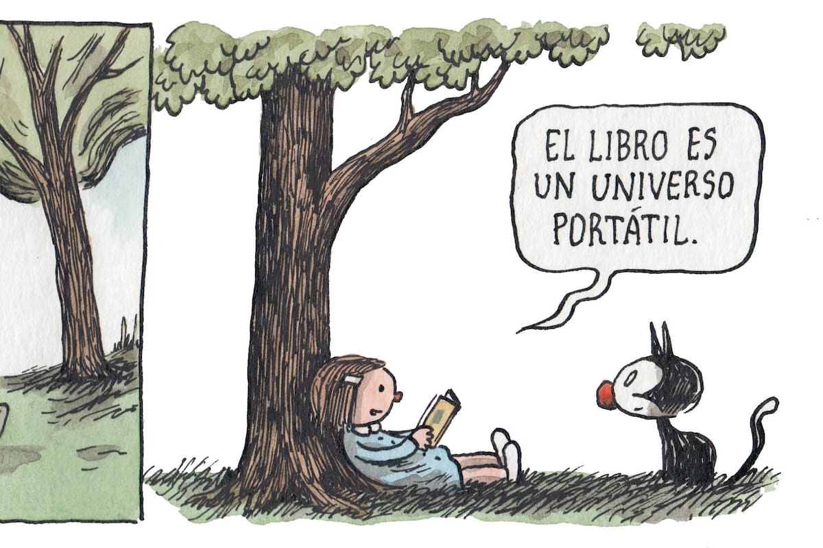 Enriqueta, el personaje creado por Liniers, es una gran lectora