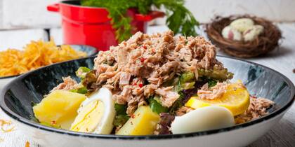 Ensalada rápida de atún y papa.