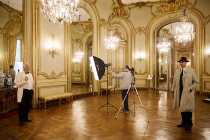 Ensayo en el Salón de Baile del Palacio Errázuriz
