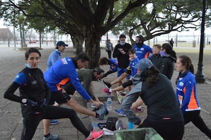 Entrada en calor antes de una maratón que, para la autora, significó mucho más que una carrera