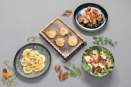 Entrada, plato, postre; fría o caliente, la pera va bien con todo, explica el chef Mauro Lacagnina.