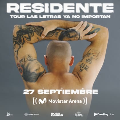 Entradas a la venta partir del jueves 14 de marzo a las 11:00 am a través de www.movistararena.com.ar