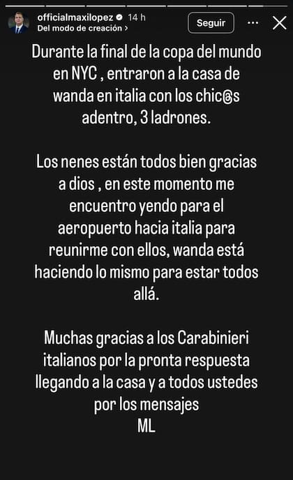 Entraron a robar a la casa de Wanda Nara