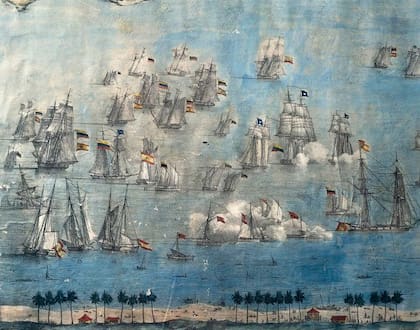 Entre 1823 y 1825 México y Colombia buscaron aumentar su poder naval para poder desafiar a los restos de la armada española en el Caribe