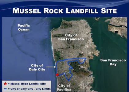 Entre 1957 y 1978, este sitio funcionó como vertedero municipal de Daly City y Pacifica hasta que fue clausurado por la Junta Regional de Control de Calidad del Agua debido a los riesgos ambientales
